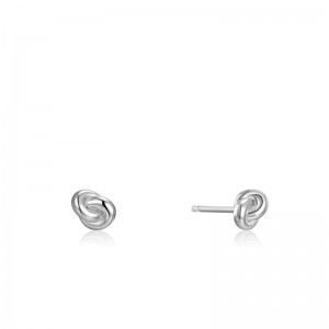 Ania Haie Silver Knot Stud Earrings